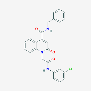molecular formula C25H20ClN3O3 B4921987 N-BENZYL-1-{[(3-CHLOROPHENYL)CARBAMOYL]METHYL}-2-OXO-1,2-DIHYDROQUINOLINE-4-CARBOXAMIDE 