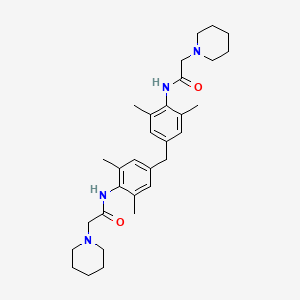 molecular formula C31H44N4O2 B4922013 N-[4-[[3,5-dimethyl-4-[(2-piperidin-1-ylacetyl)amino]phenyl]methyl]-2,6-dimethylphenyl]-2-piperidin-1-ylacetamide 