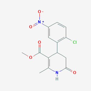 molecular formula C14H13ClN2O5 B4922023 Methyl 4-(2-chloro-5-nitrophenyl)-2-methyl-6-oxo-1,4,5,6-tetrahydropyridine-3-carboxylate 