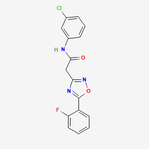 molecular formula C16H11ClFN3O2 B4922114 N-(3-Chlorophenyl)-2-(5-(2-fluorophenyl)-1,2,4-oxadiazol-3-yl)acetamide 