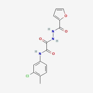 molecular formula C14H12ClN3O4 B4922167 N-(3-chloro-4-methylphenyl)-2-[2-(furan-2-carbonyl)hydrazinyl]-2-oxoacetamide 