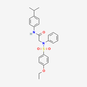 molecular formula C25H28N2O4S B4922292 N~2~-[(4-ethoxyphenyl)sulfonyl]-N~2~-phenyl-N-[4-(propan-2-yl)phenyl]glycinamide 