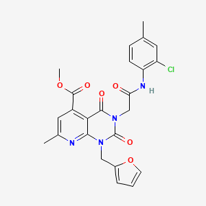 molecular formula C24H21ClN4O6 B4922328 METHYL 3-{[(2-CHLORO-4-METHYLPHENYL)CARBAMOYL]METHYL}-1-[(FURAN-2-YL)METHYL]-7-METHYL-2,4-DIOXO-1H,2H,3H,4H-PYRIDO[2,3-D]PYRIMIDINE-5-CARBOXYLATE 