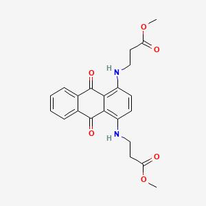 molecular formula C22H22N2O6 B4922415 Methyl 3-[[4-[(3-methoxy-3-oxopropyl)amino]-9,10-dioxoanthracen-1-yl]amino]propanoate 