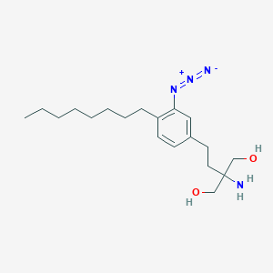 molecular formula C19H32N4O2 B049225 2-Amino-2-[2-(3-azido-4-octylphenyl)ethyl]-1,3-propanediol CAS No. 881914-35-8