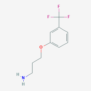 molecular formula C10H12F3NO B049226 3-[3-(Trifluoromethyl)phenoxy]propan-1-amine CAS No. 113896-91-6