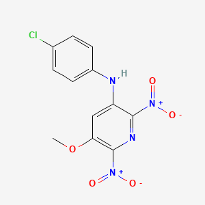 molecular formula C12H9ClN4O5 B4922646 N-(4-chlorophenyl)-5-methoxy-2,6-dinitropyridin-3-amine 