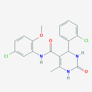 molecular formula C19H17Cl2N3O3 B4922684 N-(5-chloro-2-methoxyphenyl)-4-(2-chlorophenyl)-6-methyl-2-oxo-3,4-dihydro-1H-pyrimidine-5-carboxamide 