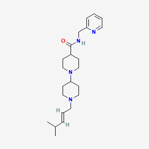 molecular formula C23H36N4O B4922685 1-[1-[(E)-4-methylpent-2-enyl]piperidin-4-yl]-N-(pyridin-2-ylmethyl)piperidine-4-carboxamide 