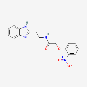 molecular formula C17H16N4O4 B4922764 N-[2-(1H-1,3-BENZODIAZOL-2-YL)ETHYL]-2-(2-NITROPHENOXY)ACETAMIDE 