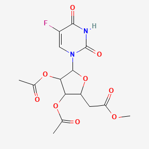 molecular formula C15H17FN2O9 B4922787 Methyl 2-[3,4-diacetyloxy-5-(5-fluoro-2,4-dioxopyrimidin-1-yl)oxolan-2-yl]acetate 