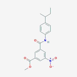 molecular formula C19H20N2O5 B4922832 Methyl 3-{[4-(butan-2-yl)phenyl]carbamoyl}-5-nitrobenzoate 