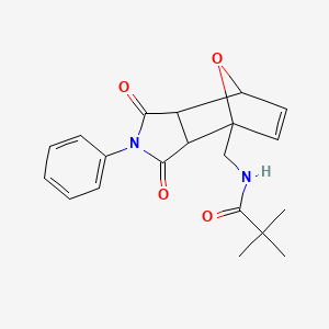 molecular formula C20H22N2O4 B4922909 N-[(1,3-dioxo-2-phenyl-7,7a-dihydro-3aH-4,7-epoxyisoindol-4-yl)methyl]-2,2-dimethylpropanamide 