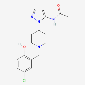 molecular formula C17H21ClN4O2 B4923164 N-[2-[1-[(5-chloro-2-hydroxyphenyl)methyl]piperidin-4-yl]pyrazol-3-yl]acetamide 