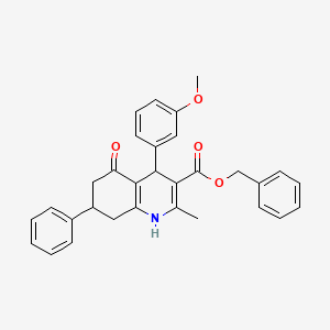 molecular formula C31H29NO4 B4923517 Benzyl 4-(3-methoxyphenyl)-2-methyl-5-oxo-7-phenyl-1,4,5,6,7,8-hexahydroquinoline-3-carboxylate 