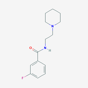 molecular formula C14H19FN2O B4923610 3-fluoro-N-[2-(piperidin-1-yl)ethyl]benzamide 
