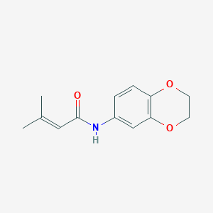 molecular formula C13H15NO3 B4923723 N-(2,3-dihydro-1,4-benzodioxin-6-yl)-3-methylbut-2-enamide 