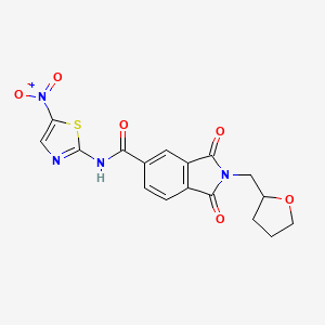molecular formula C17H14N4O6S B4923745 N-(5-nitro-1,3-thiazol-2-yl)-1,3-dioxo-2-(oxolan-2-ylmethyl)isoindole-5-carboxamide CAS No. 6081-06-7