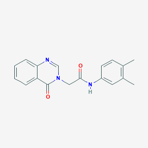molecular formula C18H17N3O2 B492381 N-(3,4-dimethylphenyl)-2-(4-oxoquinazolin-3-yl)acetamide 