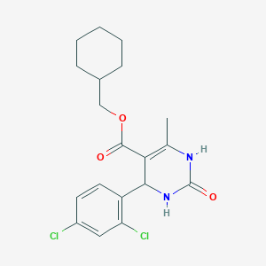 molecular formula C19H22Cl2N2O3 B4923890 Cyclohexylmethyl 4-(2,4-dichlorophenyl)-6-methyl-2-oxo-1,2,3,4-tetrahydropyrimidine-5-carboxylate 