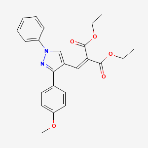 molecular formula C24H24N2O5 B4924146 Diethyl 2-[[3-(4-methoxyphenyl)-1-phenylpyrazol-4-yl]methylidene]propanedioate 