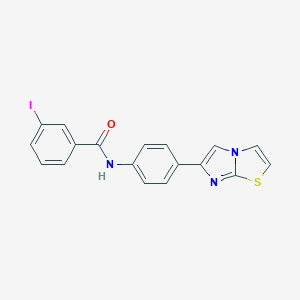molecular formula C18H12IN3OS B492416 N-(4-imidazo[2,1-b][1,3]thiazol-6-ylphenyl)-3-iodobenzamide 