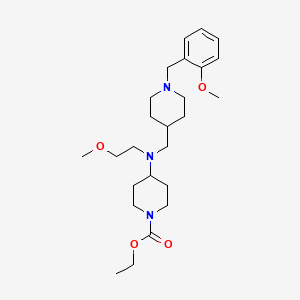 molecular formula C25H41N3O4 B4924340 Ethyl 4-[2-methoxyethyl-[[1-[(2-methoxyphenyl)methyl]piperidin-4-yl]methyl]amino]piperidine-1-carboxylate 
