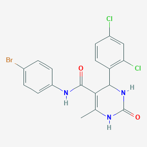 molecular formula C18H14BrCl2N3O2 B4924476 N-(4-bromophenyl)-4-(2,4-dichlorophenyl)-6-methyl-2-oxo-3,4-dihydro-1H-pyrimidine-5-carboxamide 