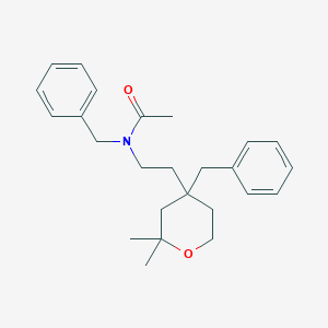 molecular formula C25H33NO2 B4924495 N-benzyl-N-[2-(4-benzyl-2,2-dimethyloxan-4-yl)ethyl]acetamide CAS No. 6141-60-2