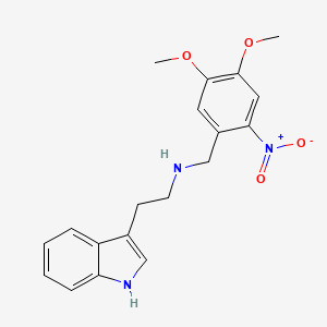 molecular formula C19H21N3O4 B4924509 N-[(4,5-dimethoxy-2-nitrophenyl)methyl]-2-(1H-indol-3-yl)ethanamine 
