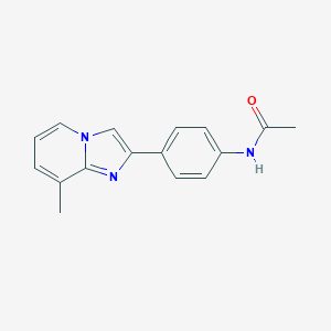 molecular formula C16H15N3O B492452 N-[4-(8-methylimidazo[1,2-a]pyridin-2-yl)phenyl]acetamide 