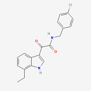 molecular formula C19H17ClN2O2 B4924650 N-[(4-chlorophenyl)methyl]-2-(7-ethyl-1H-indol-3-yl)-2-oxoacetamide 