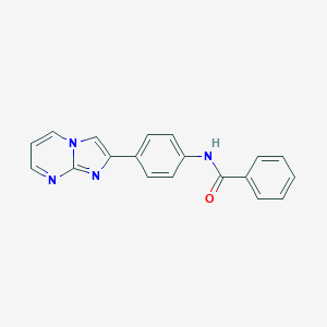 molecular formula C19H14N4O B492470 N-(4-imidazo[1,2-a]pyrimidin-2-ylphenyl)benzamide 