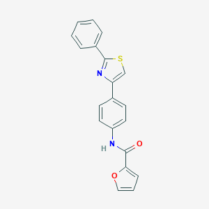 molecular formula C20H14N2O2S B492481 N-[4-(2-phenyl-1,3-thiazol-4-yl)phenyl]-2-furamide 