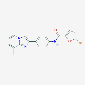 molecular formula C19H14BrN3O2 B492486 5-bromo-N-[4-(8-methylimidazo[1,2-a]pyridin-2-yl)phenyl]-2-furamide 