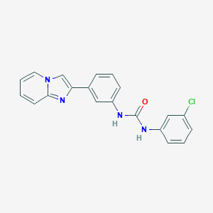 molecular formula C20H15ClN4O B492497 N-(3-chlorophenyl)-N'-(3-imidazo[1,2-a]pyridin-2-ylphenyl)urea 