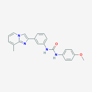 molecular formula C22H20N4O2 B492498 N-(4-methoxyphenyl)-N'-[3-(8-methylimidazo[1,2-a]pyridin-2-yl)phenyl]urea 