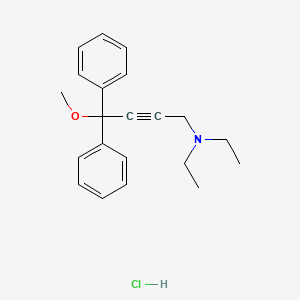 molecular formula C21H26ClNO B4925021 N,N-diethyl-4-methoxy-4,4-diphenylbut-2-yn-1-amine;hydrochloride 