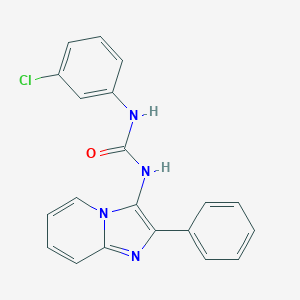 molecular formula C20H15ClN4O B492504 N-(3-chlorophenyl)-N'-(2-phenylimidazo[1,2-a]pyridin-3-yl)urea 