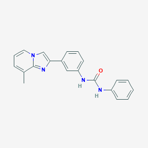 molecular formula C21H18N4O B492506 N-[3-(8-methylimidazo[1,2-a]pyridin-2-yl)phenyl]-N'-phenylurea 