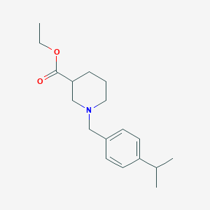 molecular formula C18H27NO2 B4925085 Ethyl 1-[(4-propan-2-ylphenyl)methyl]piperidine-3-carboxylate 