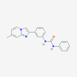 molecular formula C21H18N4O B492514 N-[3-(7-methylimidazo[1,2-a]pyridin-2-yl)phenyl]-N'-phenylurea 