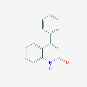 molecular formula C16H13NO B492515 2-Hydroxy-8-methyl-4-phenylquinoline CAS No. 70453-86-0