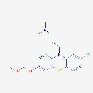molecular formula C19H23ClN2O2S B049252 3-[2-chloro-7-(methoxymethoxy)phenothiazin-10-yl]-N,N-dimethylpropan-1-amine CAS No. 62835-69-2