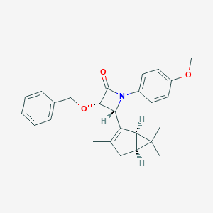 molecular formula C26H29NO3 B492523 3-(Benzyloxy)-1-(4-methoxyphenyl)-4-(3,6,6-trimethylbicyclo[3.1.0]hex-2-en-2-yl)-2-azetidinone 