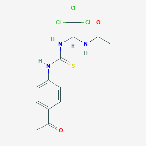 molecular formula C13H14Cl3N3O2S B4925262 N-[1-({[(4-acetylphenyl)amino]carbonothioyl}amino)-2,2,2-trichloroethyl]acetamide 