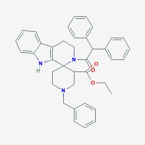 molecular formula C39H39N3O3 B492528 ethyl 1'-benzyl-2-(diphenylacetyl)-2,3,4,9-tetrahydrospiro(1H-beta-carboline-1,4'-piperidine)-3'-carboxylate 