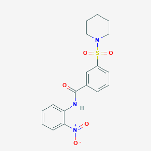 molecular formula C18H19N3O5S B4925425 N-(2-nitrophenyl)-3-piperidin-1-ylsulfonylbenzamide 
