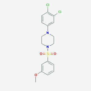 molecular formula C17H18Cl2N2O3S B492552 1-(3,4-Dichlorophenyl)-4-((3-methoxyphenyl)sulfonyl)piperazine CAS No. 667912-01-8