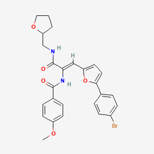 molecular formula C26H25BrN2O5 B4925544 N-((Z)-2-[5-(4-bromophenyl)-2-furyl]-1-{[(tetrahydrofuran-2-ylmethyl)amino]carbonyl}vinyl)-4-methoxybenzamide 